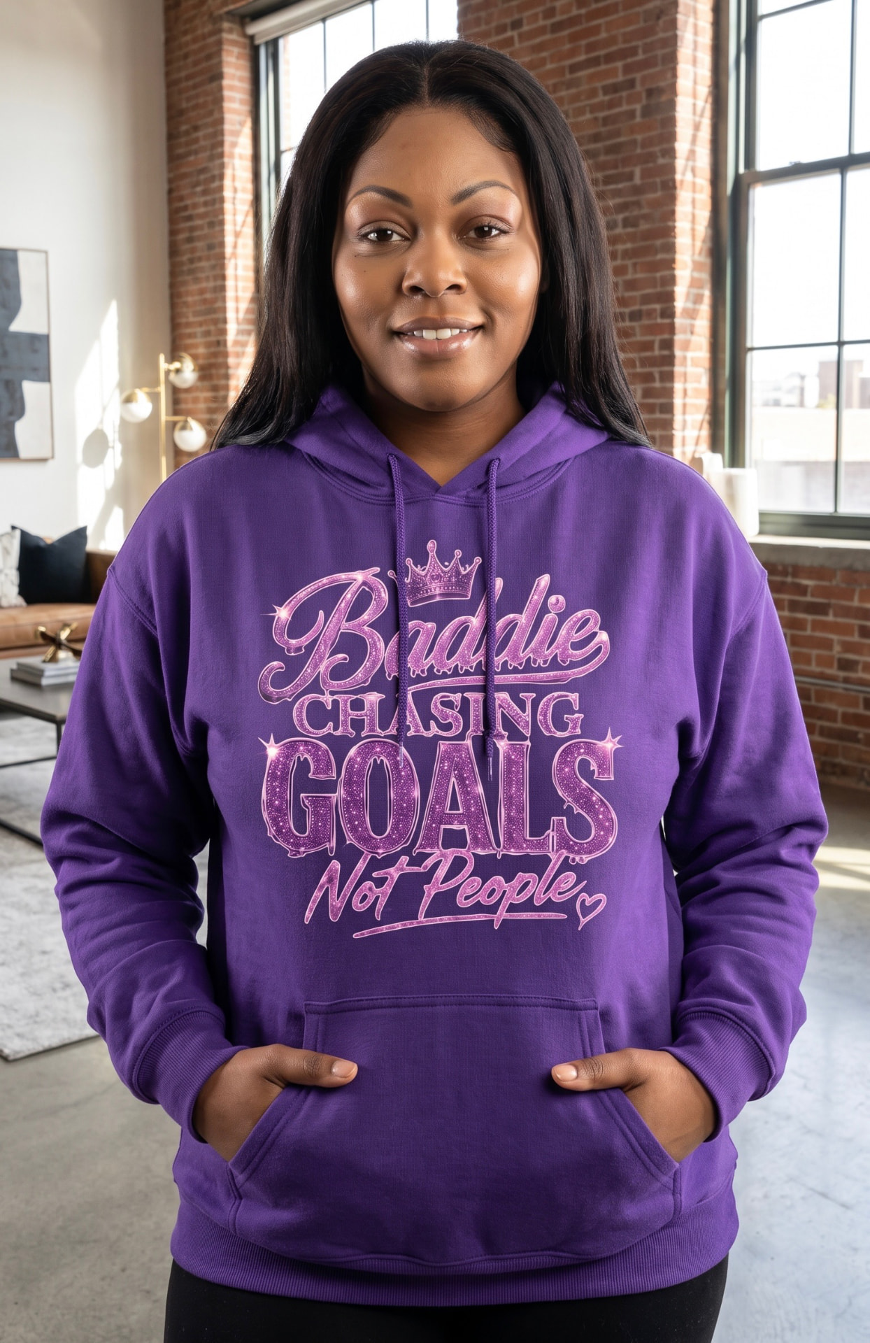 Baddie Chasing Goals, Not People — Hoodie