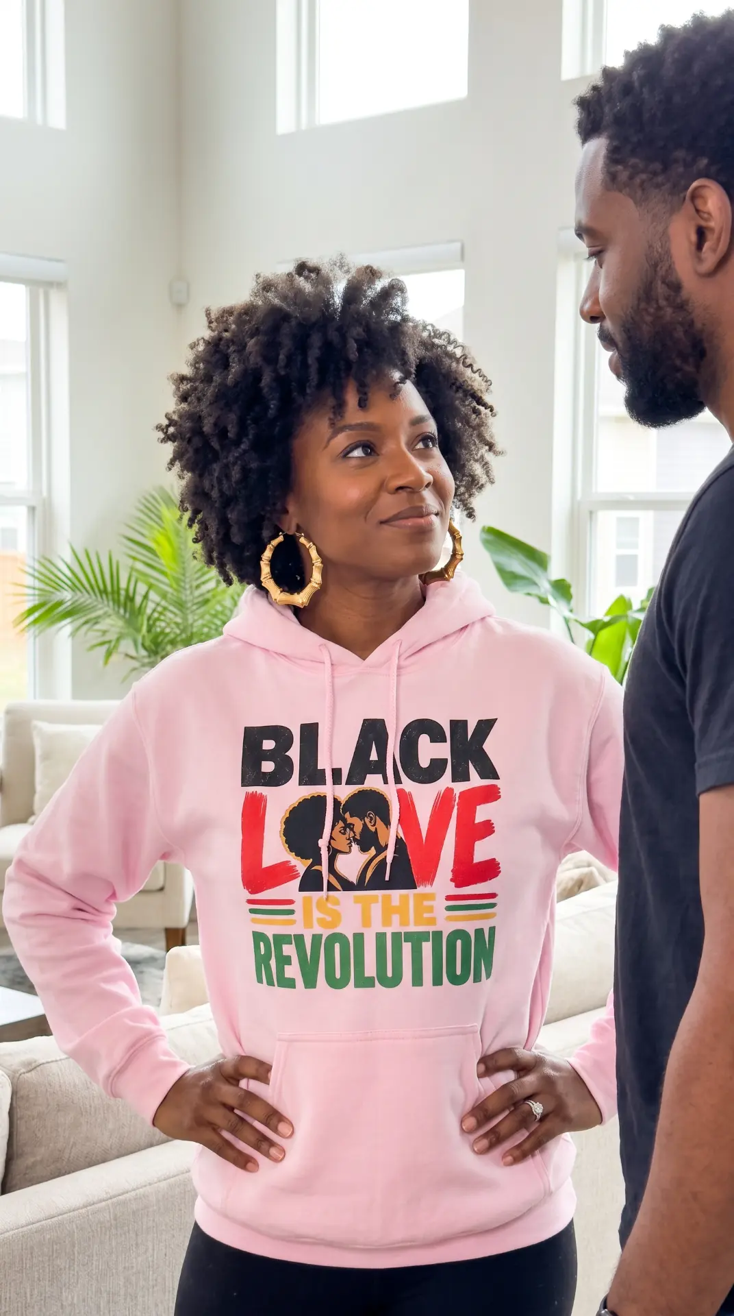 Black Love Is The Revolution — Hoodie (Pink)
